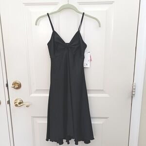 Bal Togs Black Pinch Front Lyrical Dance Dress with Attached Leotard 8936 Small